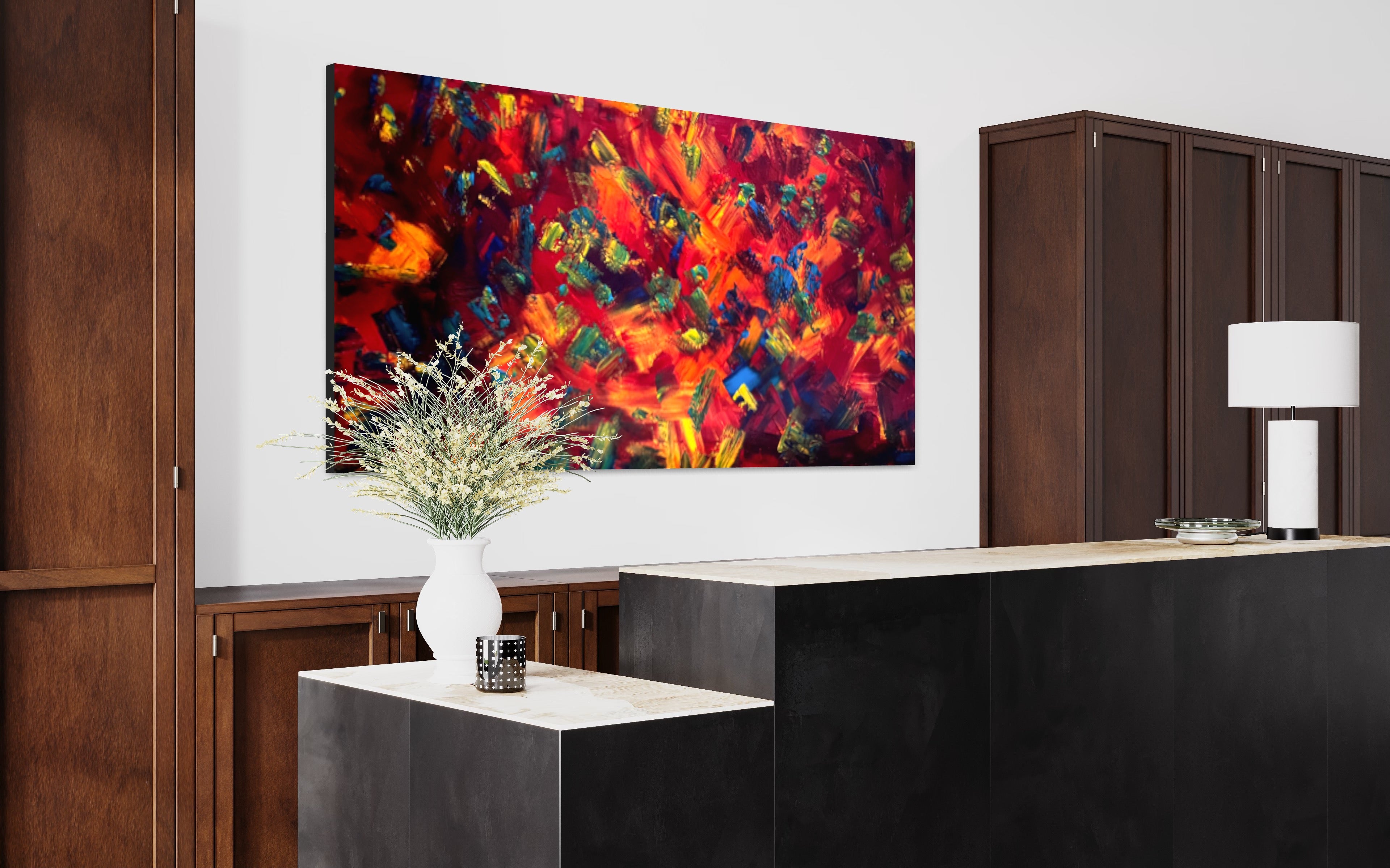 Heat Wave (182cm x 91cm) Original Abstract Painting by Australian Artist Joanne Daniel