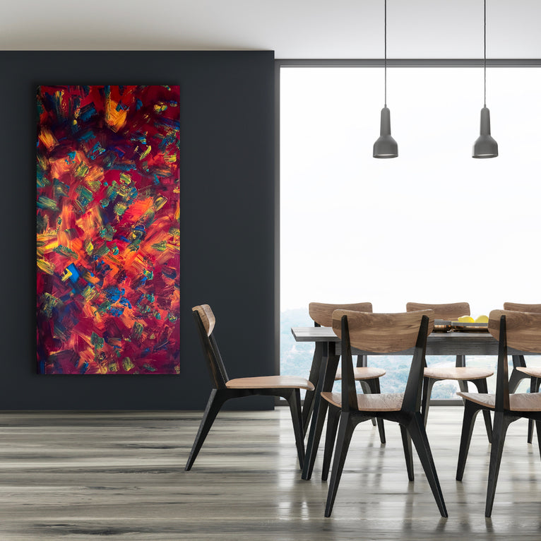 Heat Wave (182cm x 91cm) Original Abstract Painting by Australian Artist Joanne Daniel