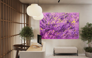 Lavendar Dioazine 121.8 cm x 182.8 cm Purple Textured Abstract Painting