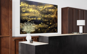 Sunrise Gold 121.8 cm x 182.8 cm Gold Textured Abstract Painting