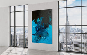 Deep Southern Ocean 121.8 cm x 182.8 cm Light Blue Textured Abstract Painting