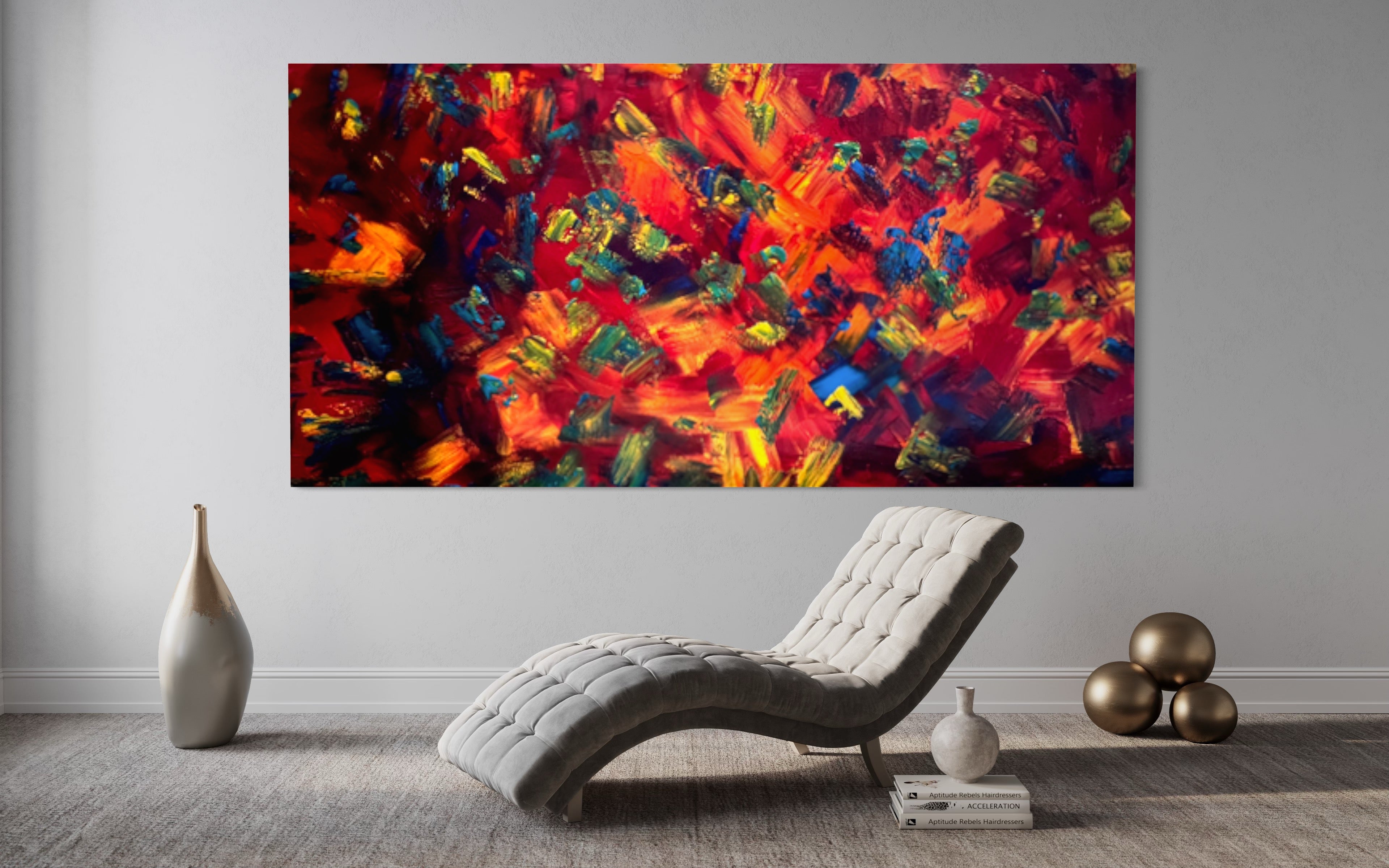 Heat Wave (182cm x 91cm) Original Abstract Painting by Australian Artist Joanne Daniel