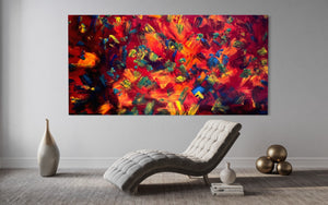 Heat Wave (182cm x 91cm) Original Abstract Painting by Australian Artist Joanne Daniel