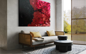 Red Violet 121.8 cm x 182.8 cm Violet Textured Abstract Painting