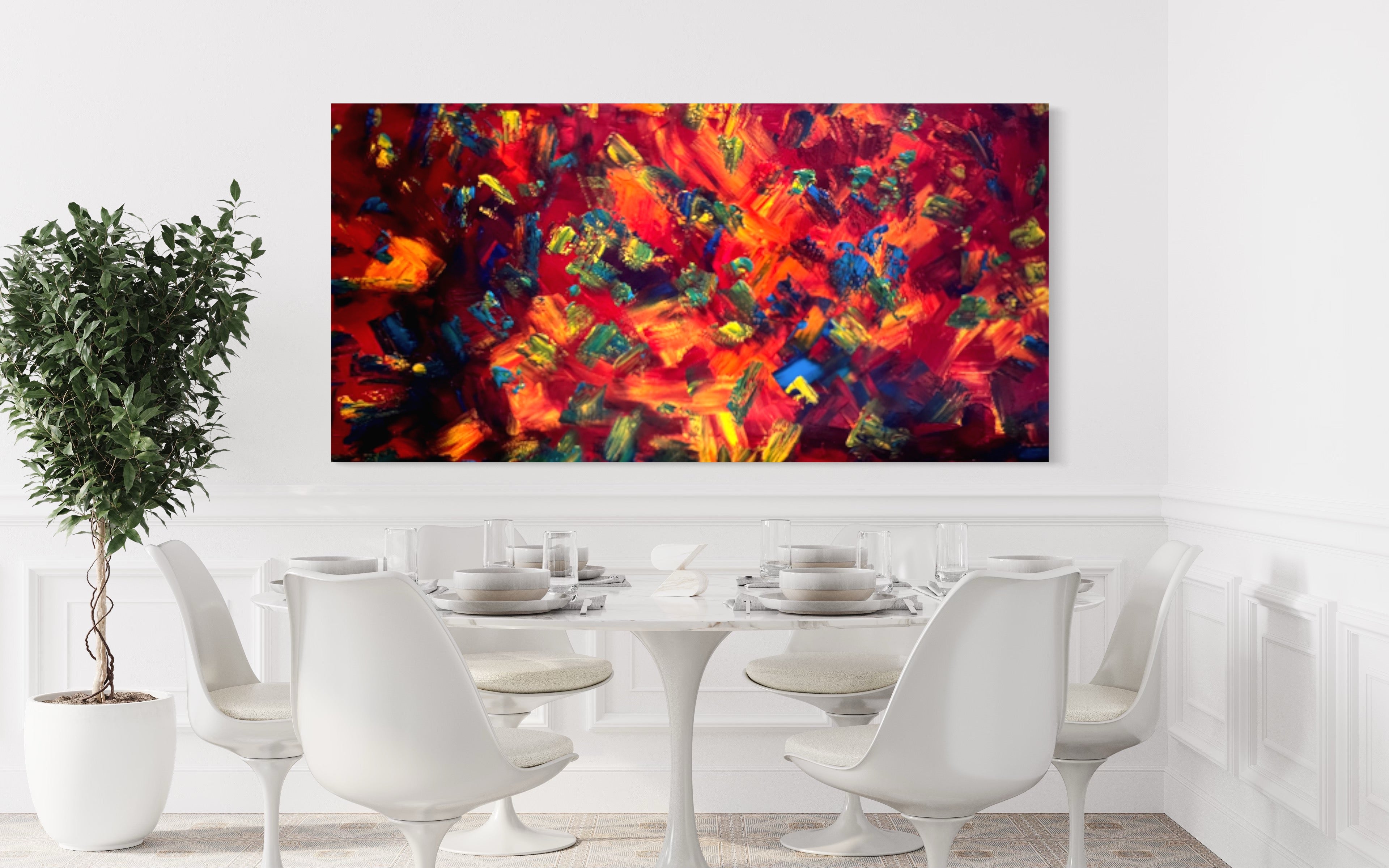Heat Wave (182cm x 91cm) Original Abstract Painting by Australian Artist Joanne Daniel
