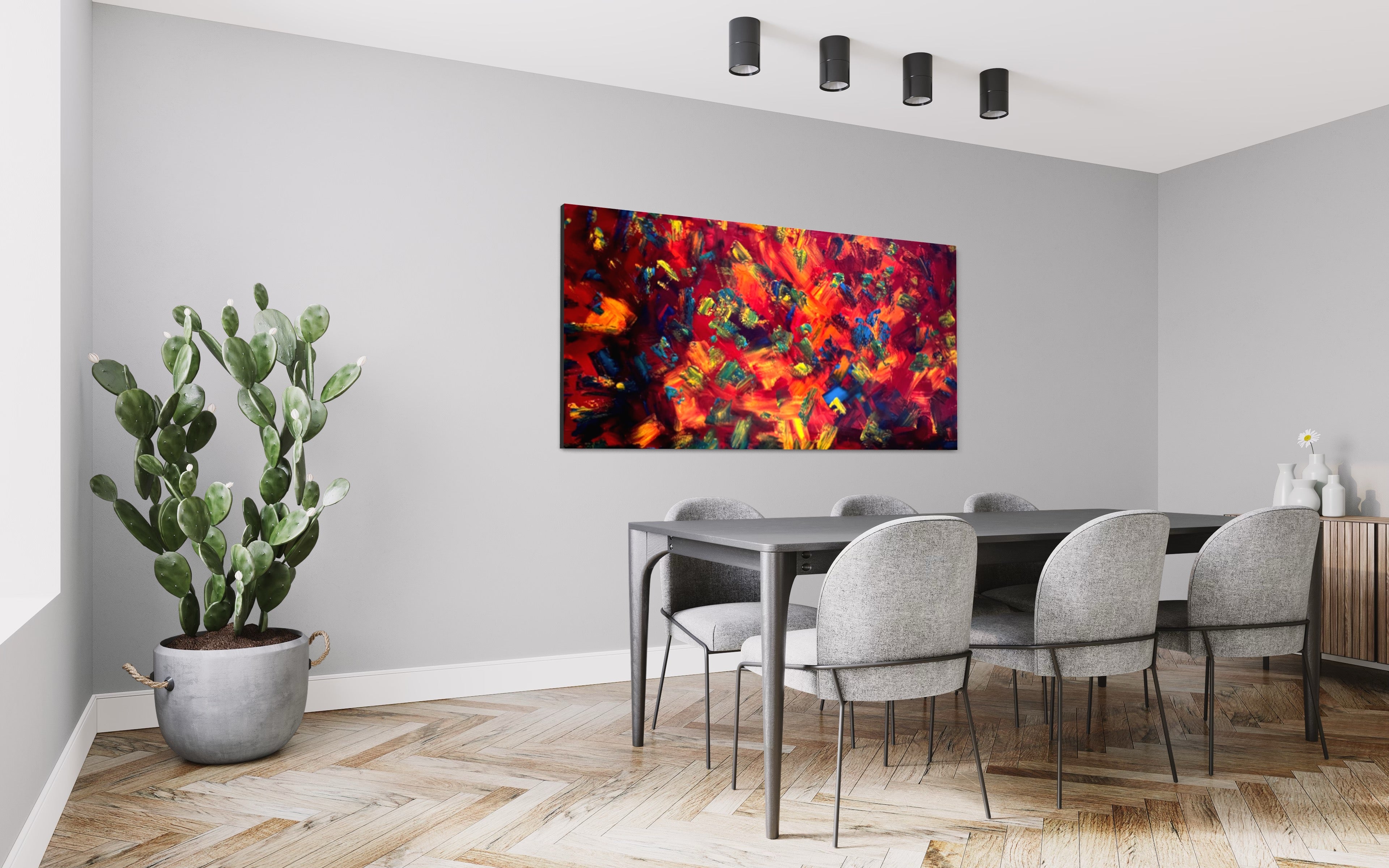Heat Wave (182cm x 91cm) Original Abstract Painting by Australian Artist Joanne Daniel