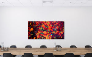 Heat Wave (182cm x 91cm) Original Abstract Painting by Australian Artist Joanne Daniel
