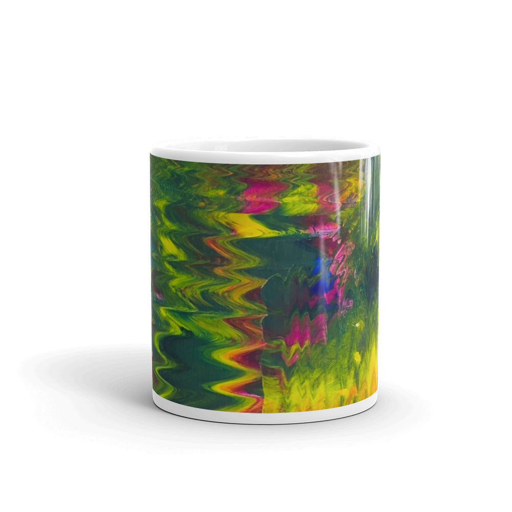 White glossy mug